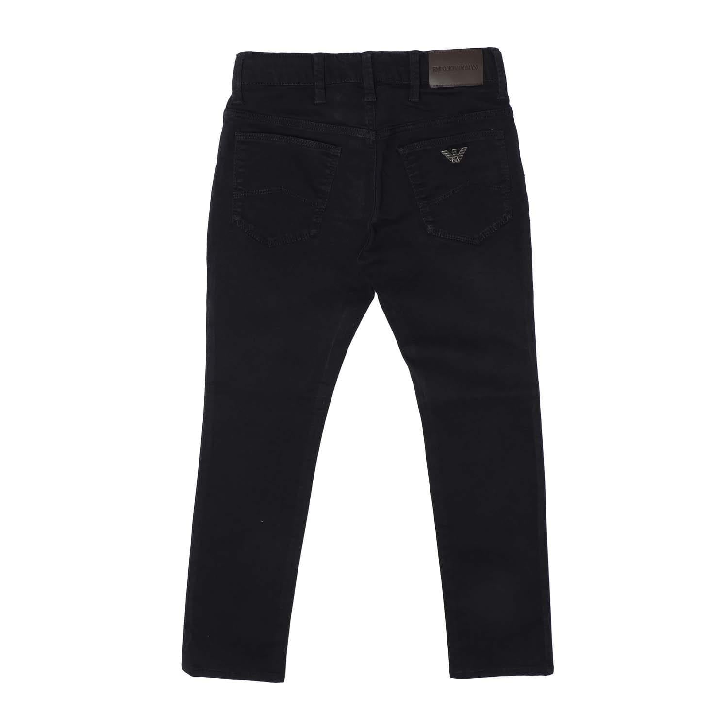 Navy - Back - Emporio Armani Childrens-Kids J06 Slim Jeans