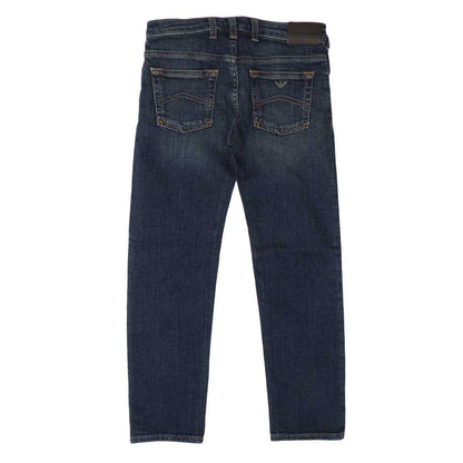 Blue - Back - Emporio Armani Childrens-Kids J45 Regular Jeans