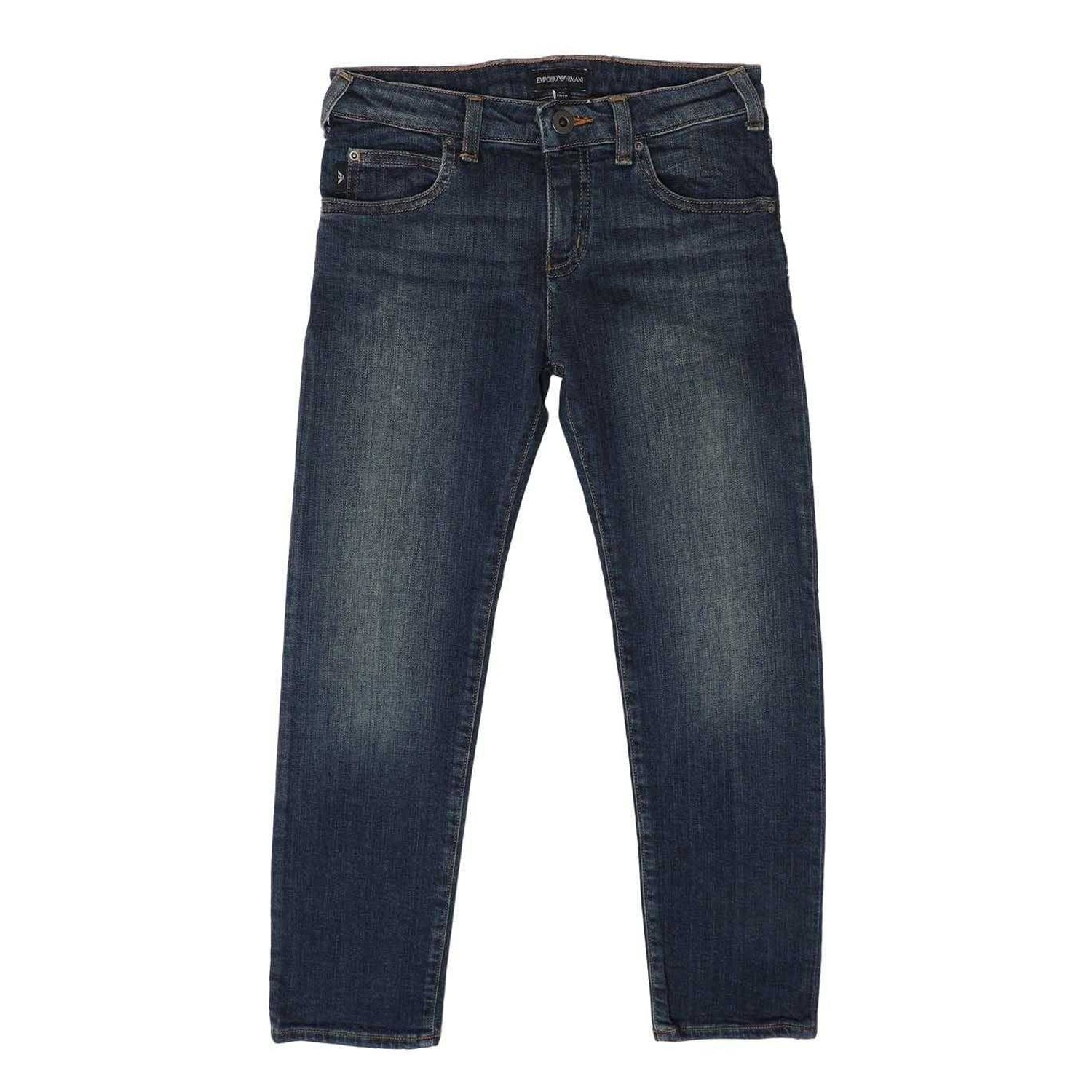 Blue - Front - Emporio Armani Childrens-Kids J45 Regular Jeans