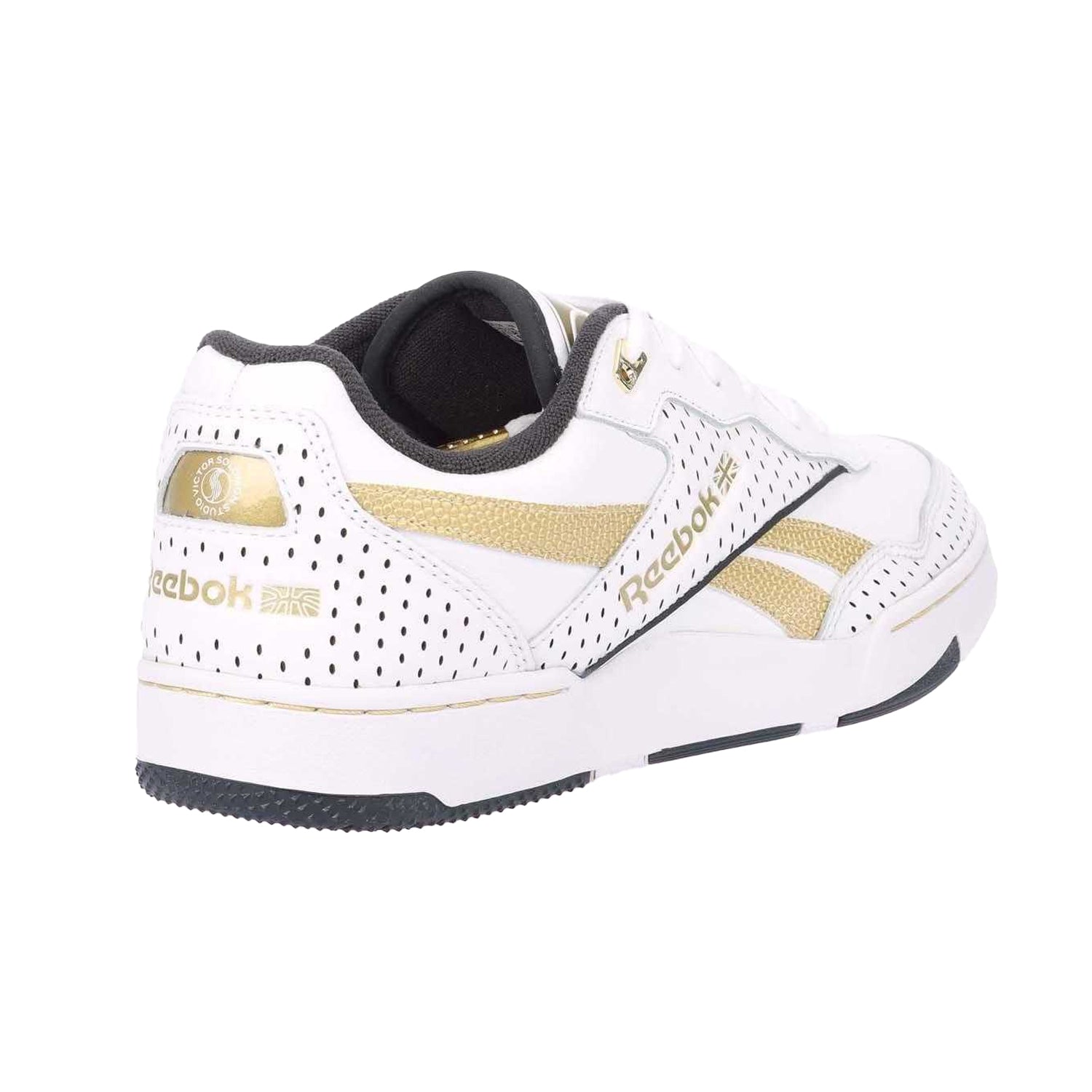White Gold - Back - Reebok Womens-Ladies BB 4000 II Leather Trainers