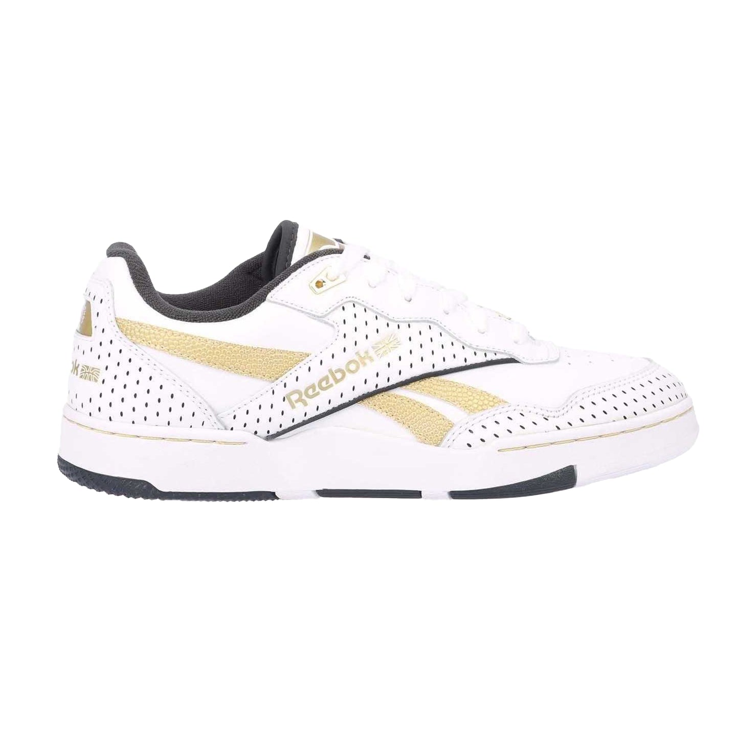 White Gold - Side - Reebok Womens-Ladies BB 4000 II Leather Trainers