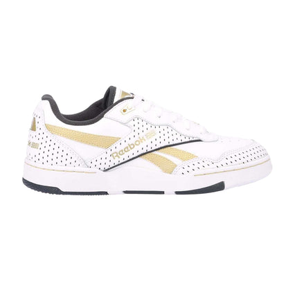 White Gold - Side - Reebok Womens-Ladies BB 4000 II Leather Trainers