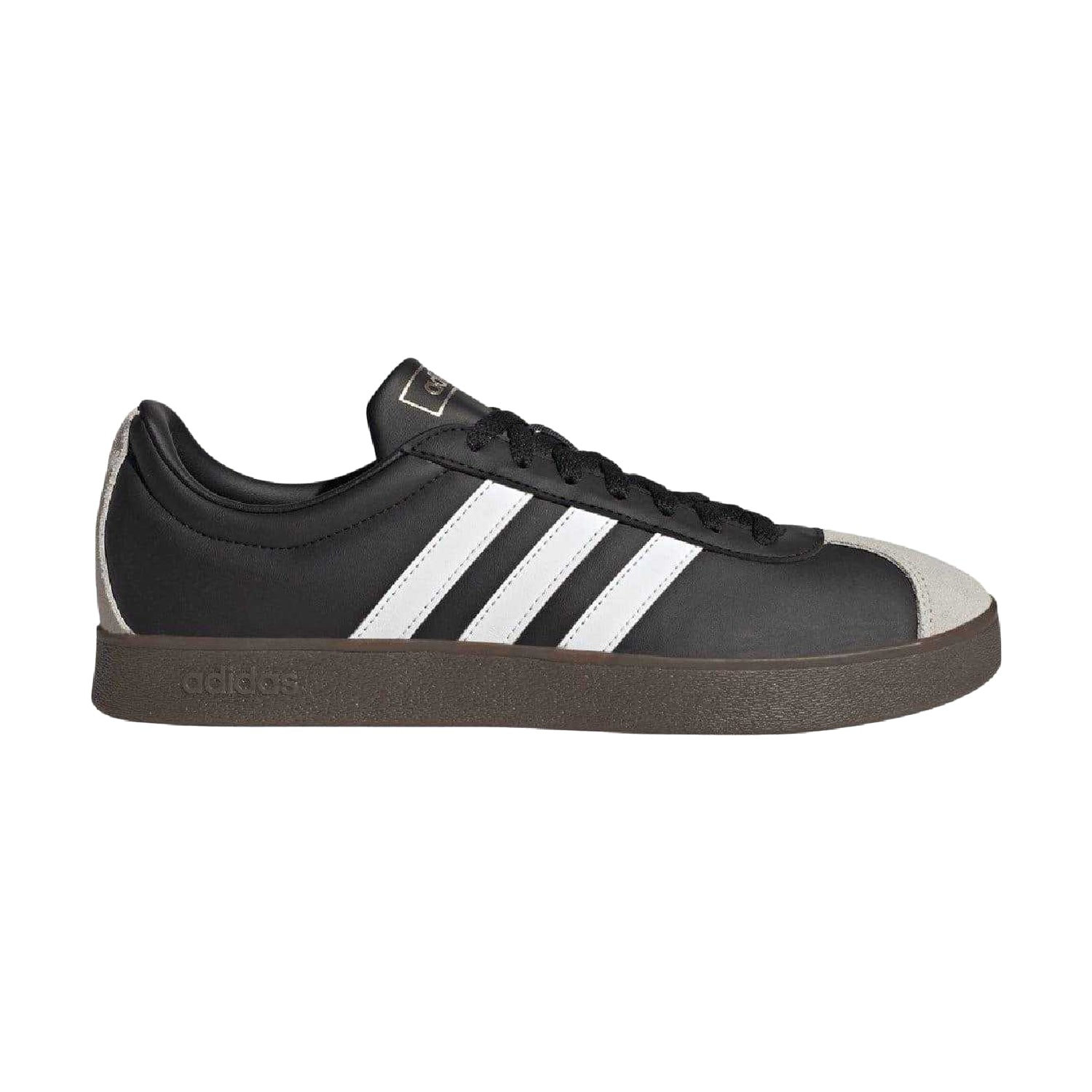 Black - Back - Adidas Unisex Adult VL Court 2.0 Suede Trainers