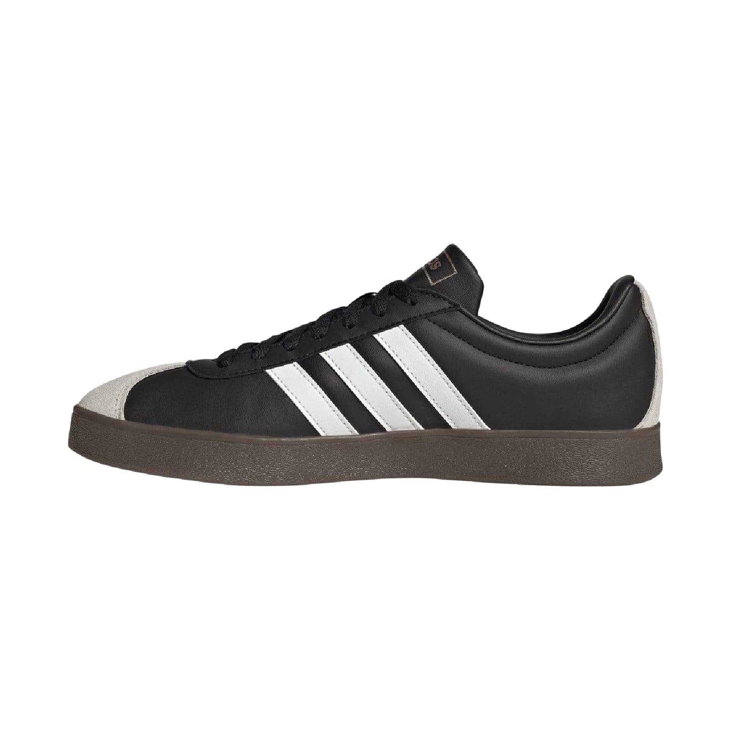 Black - Side - Adidas Unisex Adult VL Court 2.0 Suede Trainers
