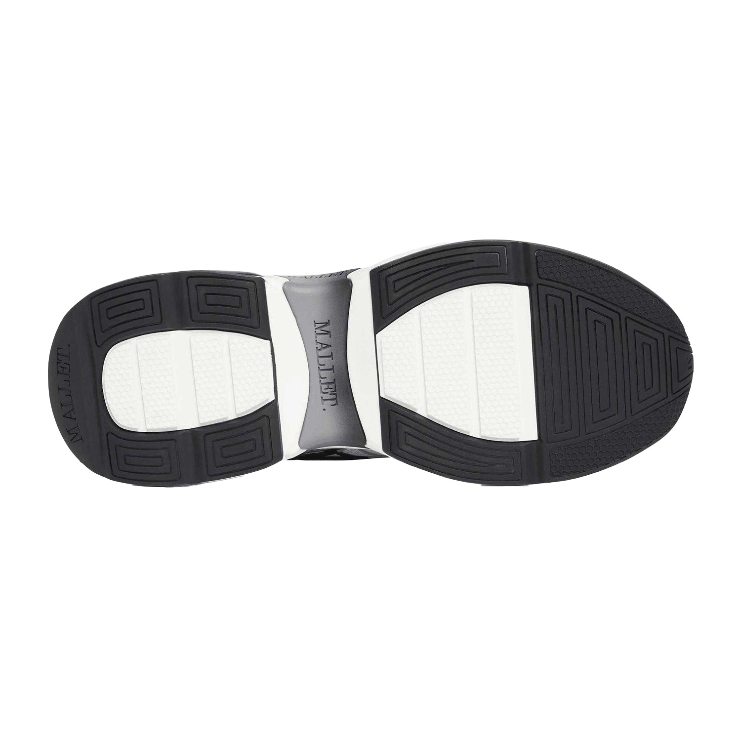 Grey - Side - Mallet Mens Neptune Leather Trainers