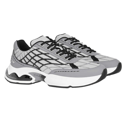Grey - Front - Mallet Mens Neptune Leather Trainers