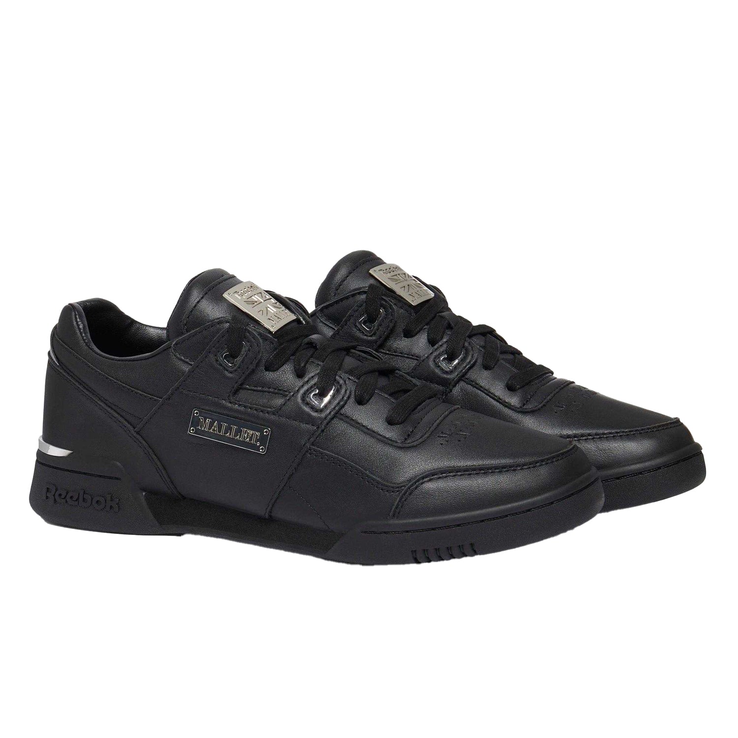 Black - Side - Mallet Mens Workout Reebok Leather Trainers