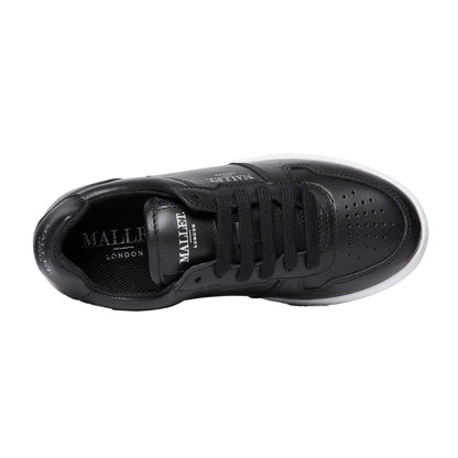 Black - Side - Mallet Childrens-Kids Bentham Leather Trainers