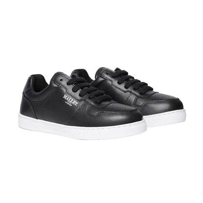 Black - Front - Mallet Childrens-Kids Bentham Leather Trainers
