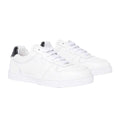 Black-White - Front - Mallet Childrens-Kids Bentham Leather Trainers