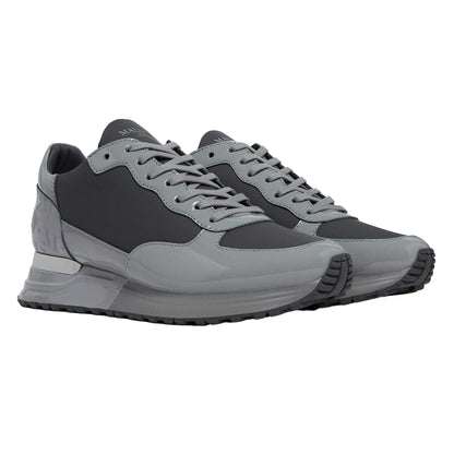 Grey-Black - Front - Mallet Mens Popham Suede Trainers