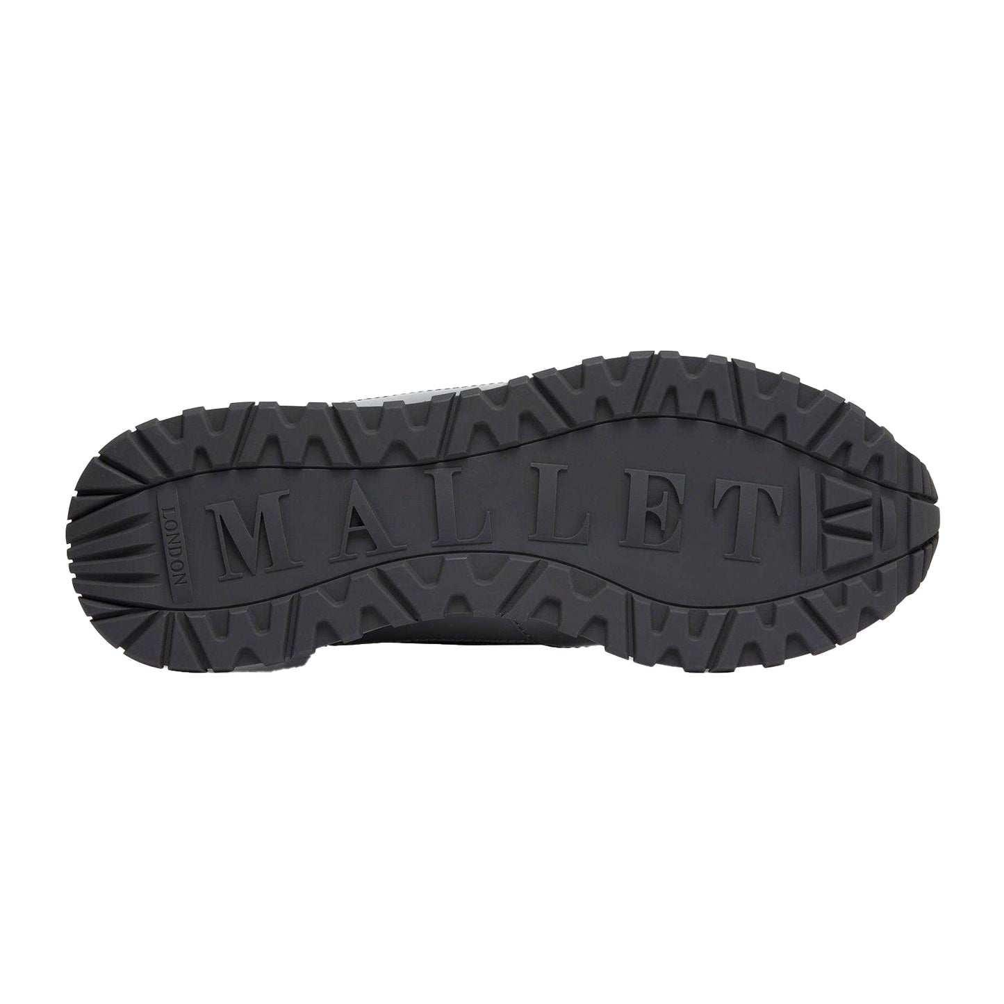 Grey-Black - Side - Mallet Mens Popham Suede Trainers