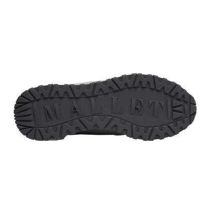 Grey-Black - Side - Mallet Mens Popham Suede Trainers