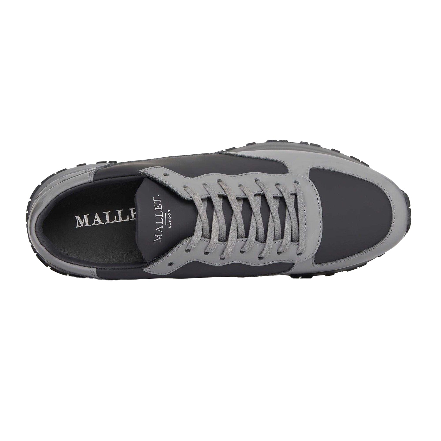 Grey-Black - Lifestyle - Mallet Mens Popham Suede Trainers