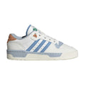 White-Blue - Back - Adidas Unisex Adult Rivalry Leather Low Trainers