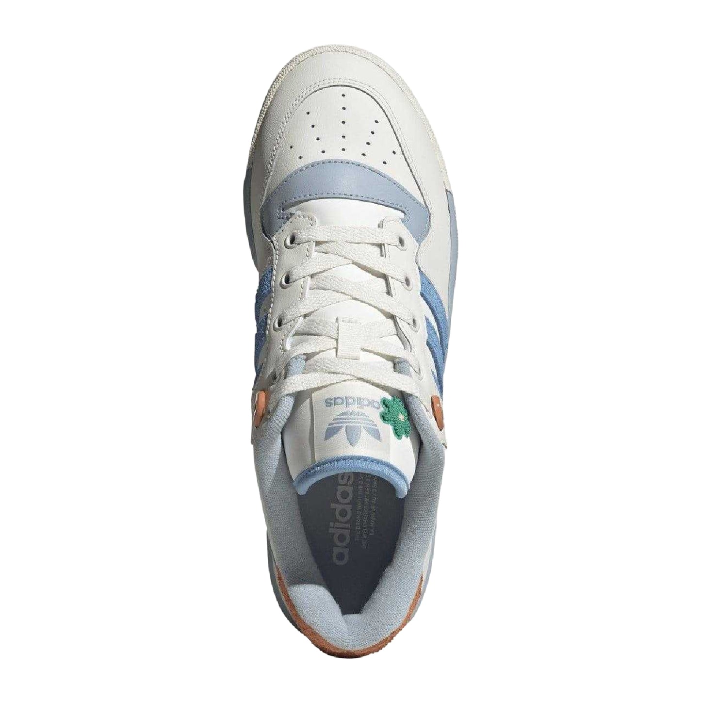 White-Blue - Lifestyle - Adidas Unisex Adult Rivalry Leather Low Trainers