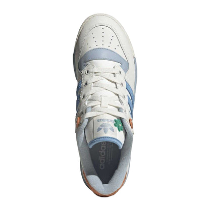 White-Blue - Lifestyle - Adidas Unisex Adult Rivalry Leather Low Trainers