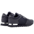 Navy - Back - Mallet Mens Lowman Leather Trainers