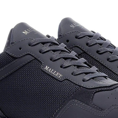 Navy - Lifestyle - Mallet Mens Lowman Leather Trainers