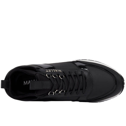 Black - Back - Mallet Mens Diver Lite Leather Trainers