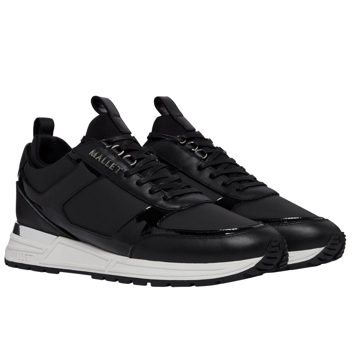 Black - Front - Mallet Mens Diver Lite Leather Trainers