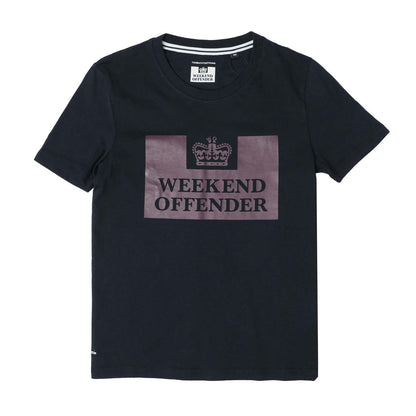 Navy - Front - Weekend Offender Childrens-Kids McMoney T-Shirt