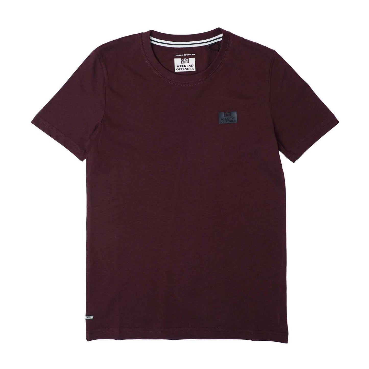 Burgundy - Front - Weekend Offender Childrens-Kids Bridgetown T-Shirt