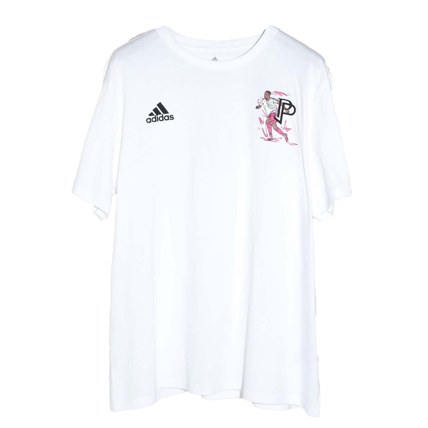 White - Front - Adidas Mens Pogba Icon T-Shirt