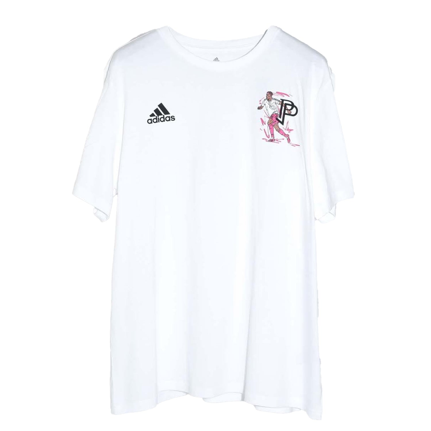 White - Front - Adidas Mens Pogba Icon T-Shirt