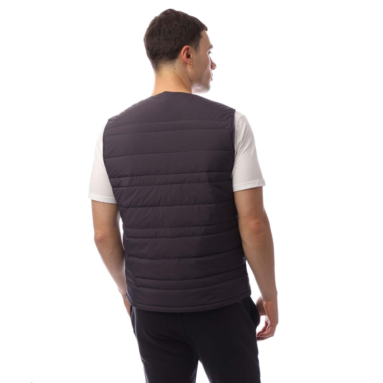 Purple - Back - Mizuno Mens Synthetic Down Gilet