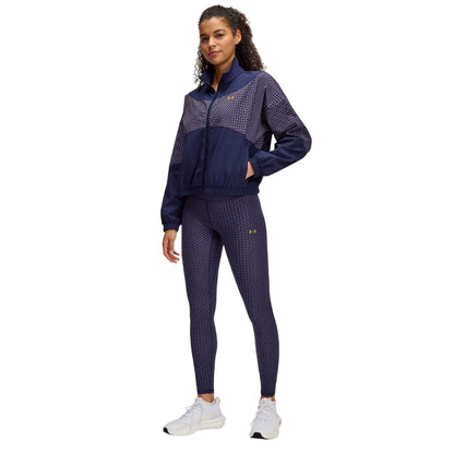 Blue - Side - Under Armour Womens-Ladies Motion Holiday Leggings