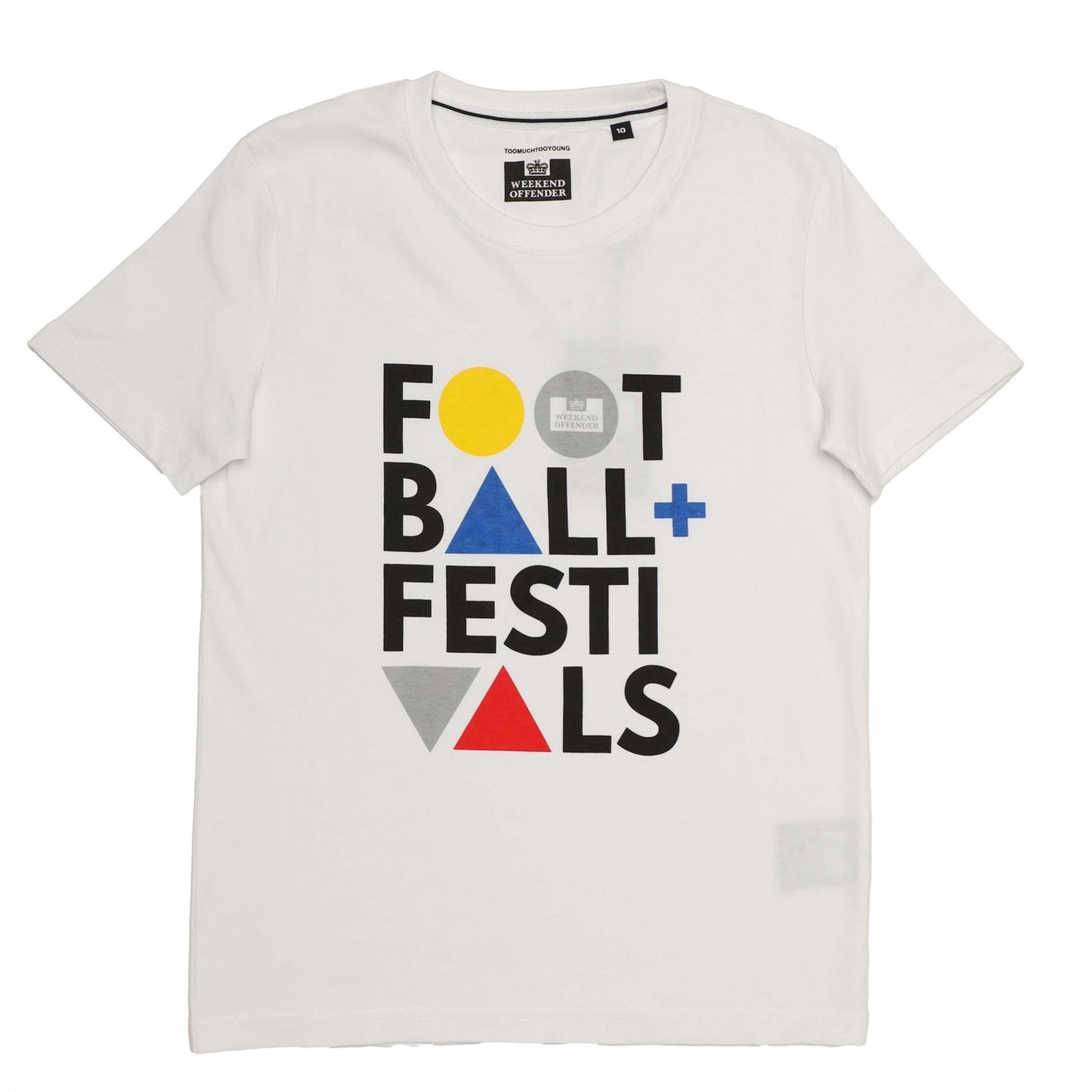 White - Front - Weekend Offender Childrens-Kids Football Festival T-Shirt