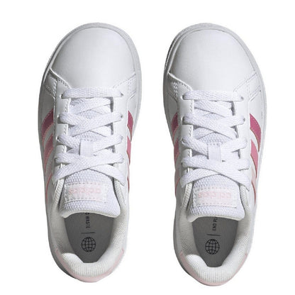 Pink - Lifestyle - Adidas Childrens-Kids Grand Court 2.0 Synthetic Leather Trainers