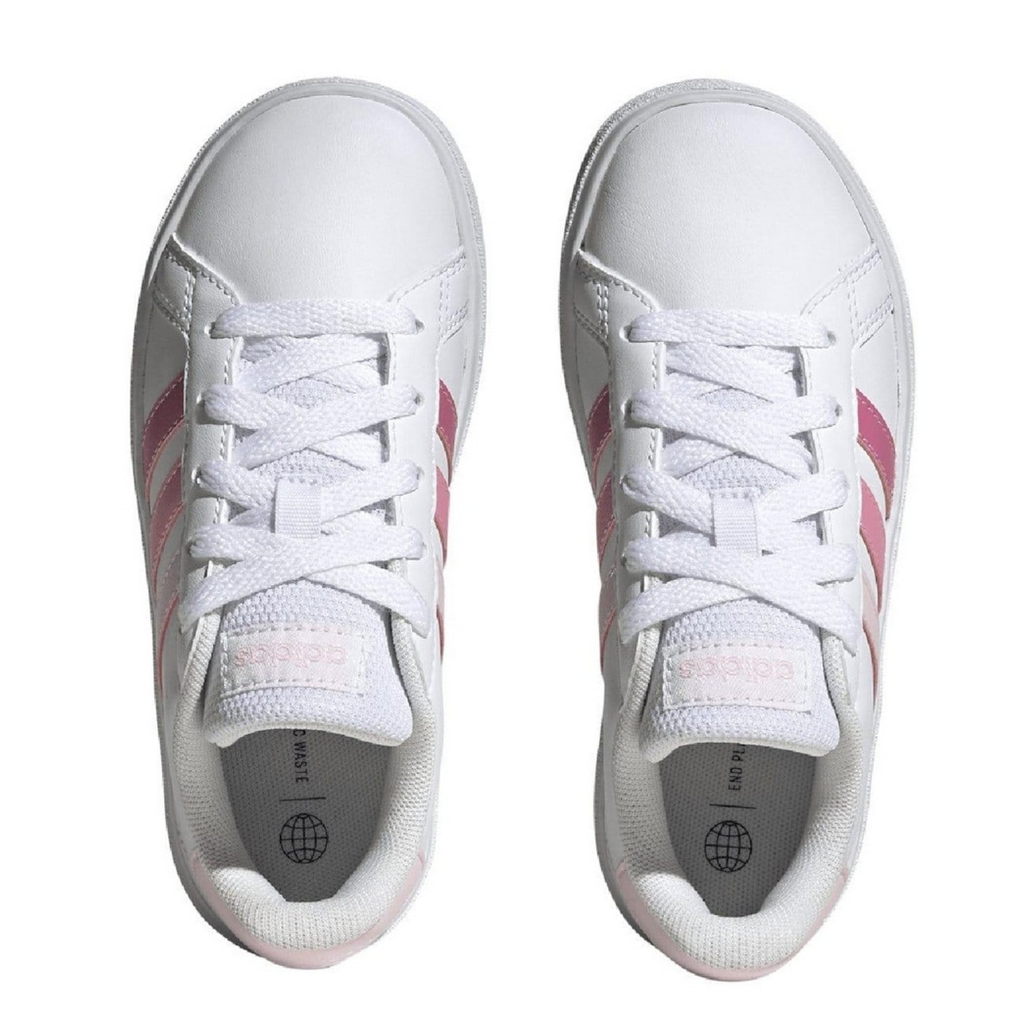 Pink - Lifestyle - Adidas Childrens-Kids Grand Court 2.0 Synthetic Leather Trainers