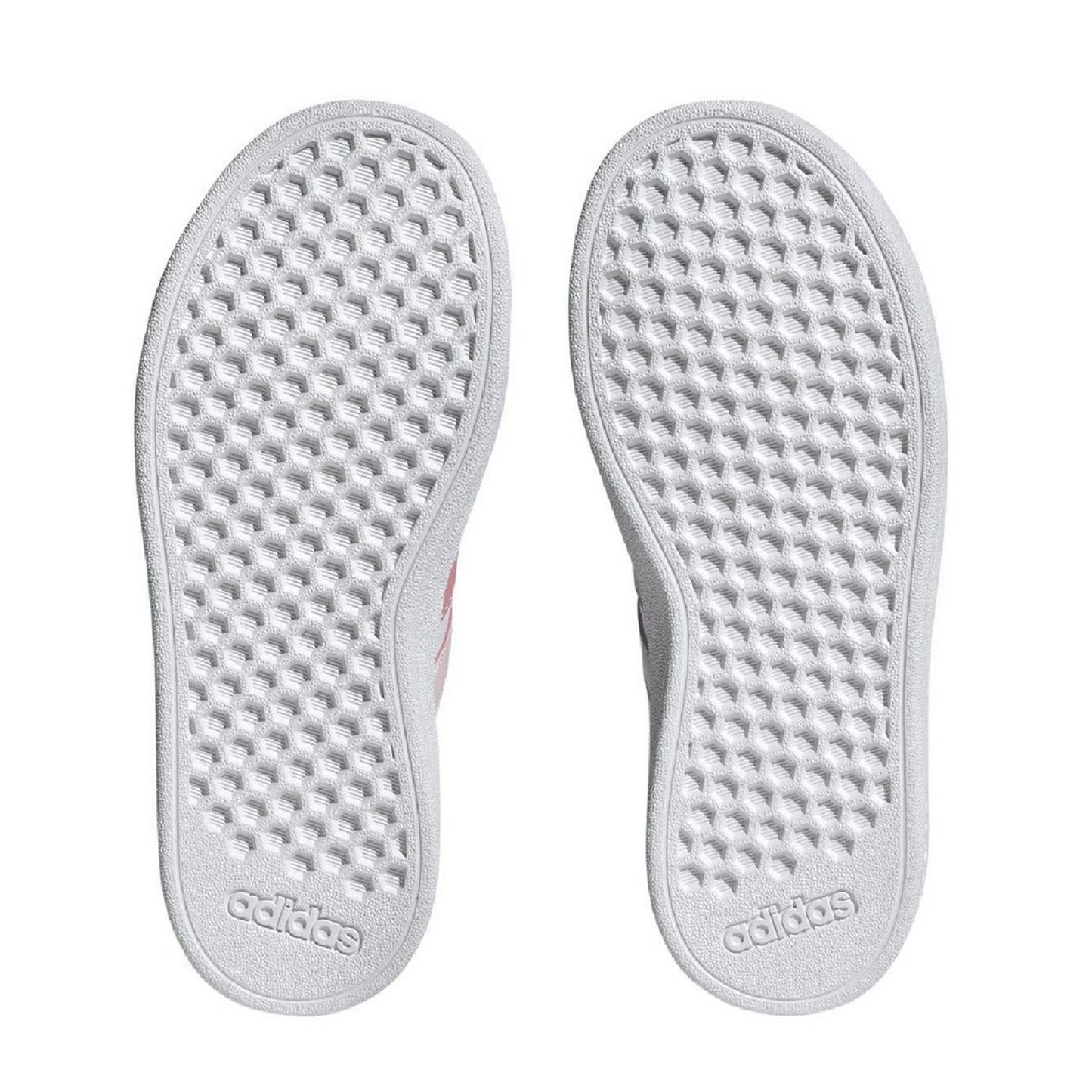 Pink - Pack Shot - Adidas Childrens-Kids Grand Court 2.0 Synthetic Leather Trainers