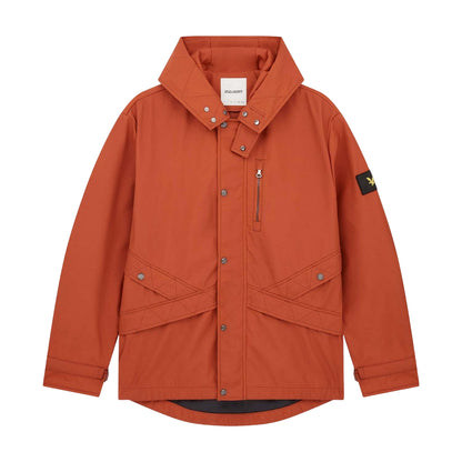 Orange - Front - Lyle & Scott Mens Hooded Jacket