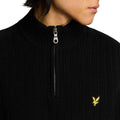 Black - Side - Lyle & Scott Mens Ribbed Jumper