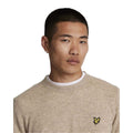 Brown - Side - Lyle & Scott Mens Lambswool Round Neck Jumper
