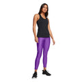Purple - Close up - Under Armour Womens-Ladies Ankle Length High Rise Leggings