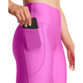 Pink - Side - Under Armour Womens-Ladies Ankle Length High Rise Leggings