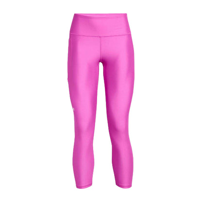 Pink - Front - Under Armour Womens-Ladies Ankle Length High Rise Leggings