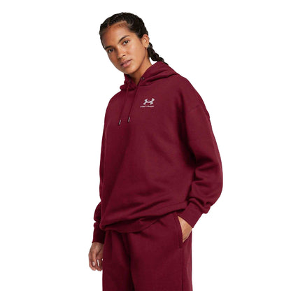 Red - Lifestyle - Under Armour Womens-Ladies Icons Fleece Oversized Hoodie