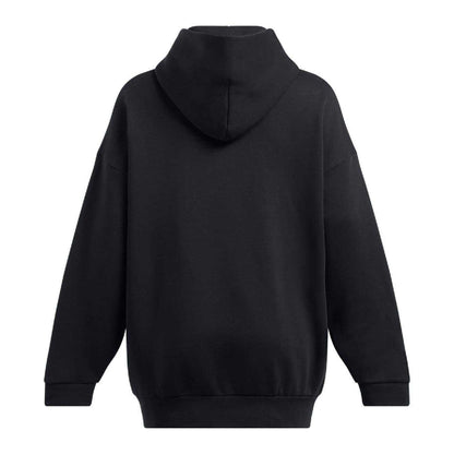 Black - Back - Under Armour Womens-Ladies Ultra Icons Fleece Oversized Hoodie