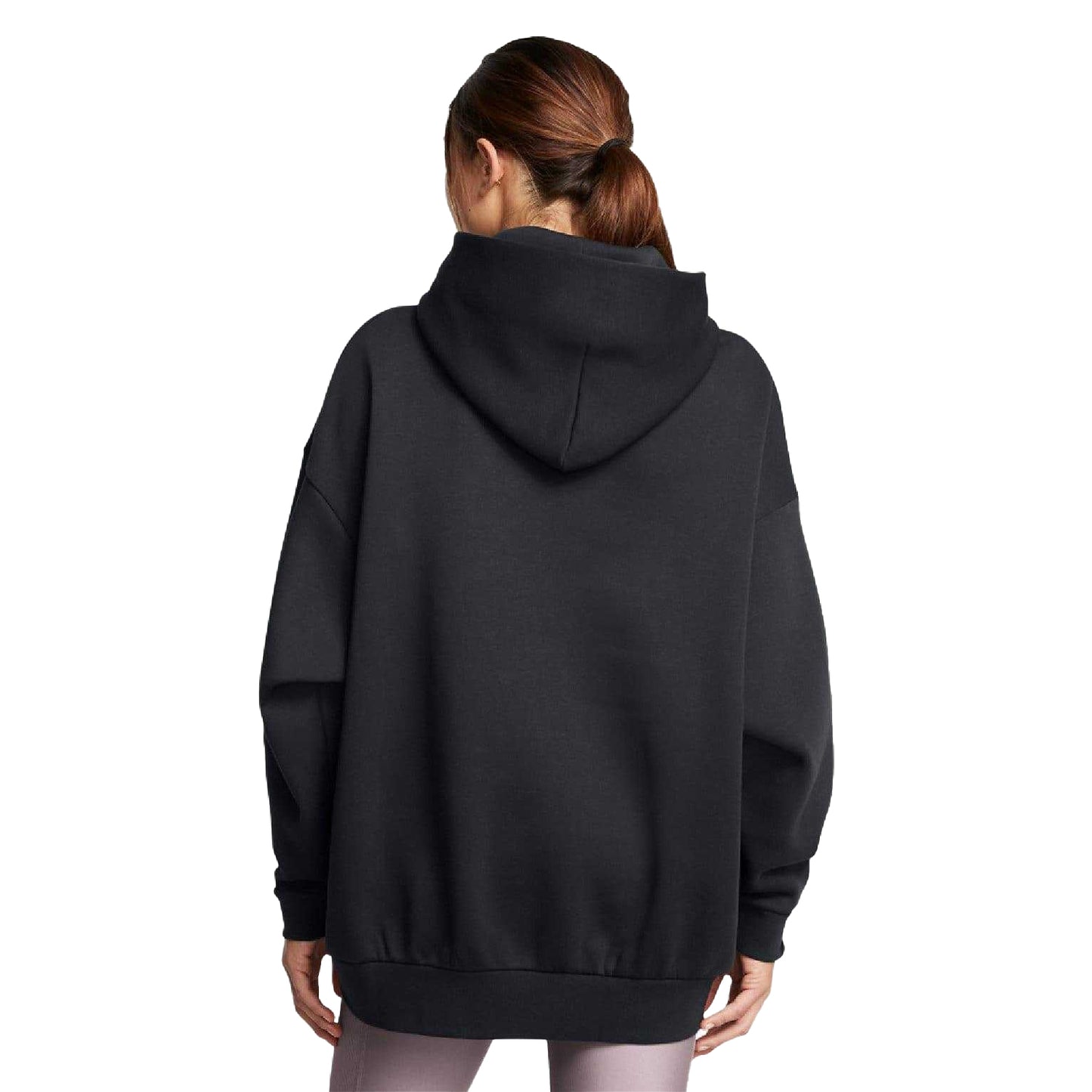 Black - Lifestyle - Under Armour Womens-Ladies Ultra Icons Fleece Oversized Hoodie