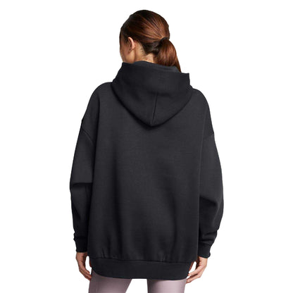 Black - Lifestyle - Under Armour Womens-Ladies Ultra Icons Fleece Oversized Hoodie