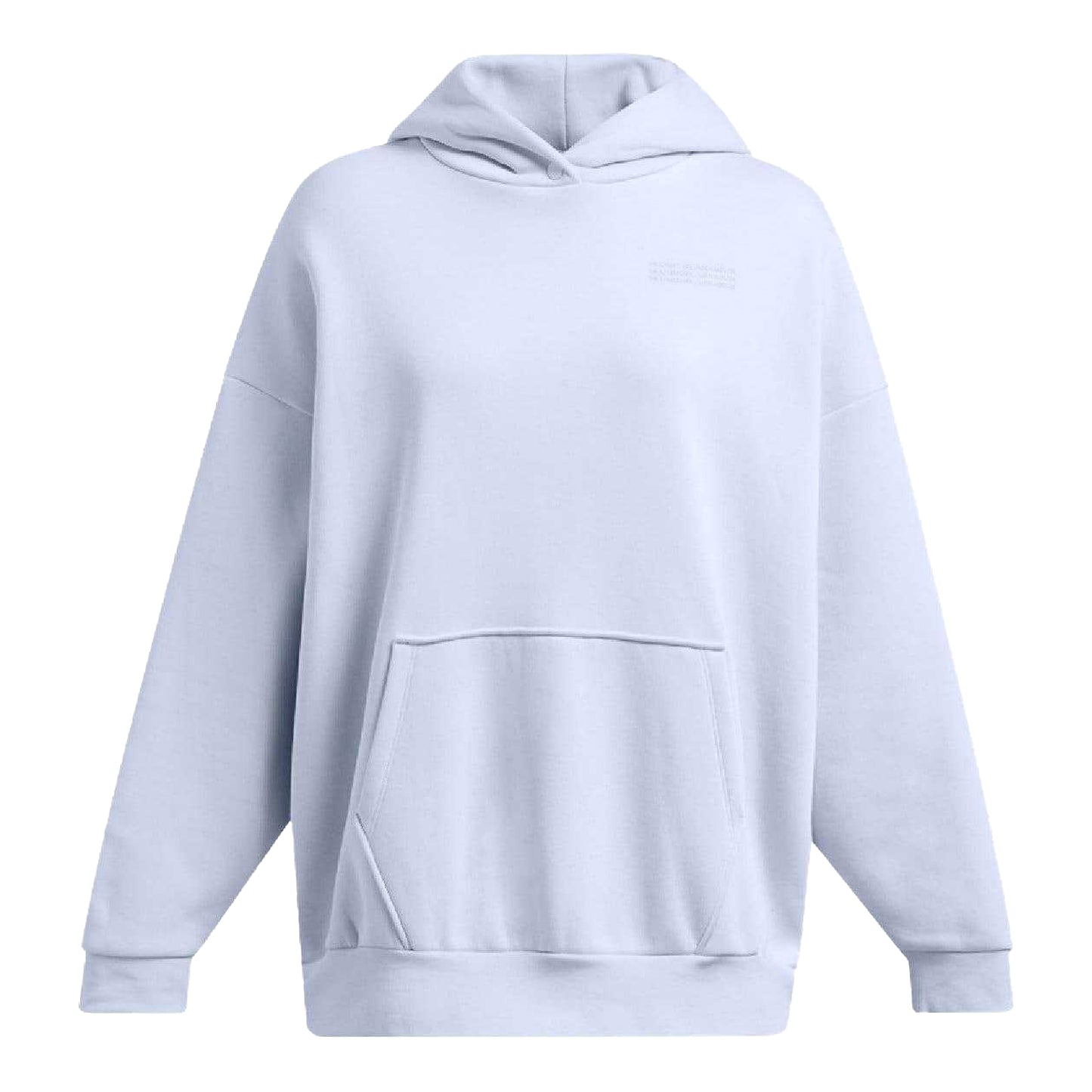 Blue - Front - Under Armour Womens-Ladies Ultra Icons Fleece Oversized Hoodie