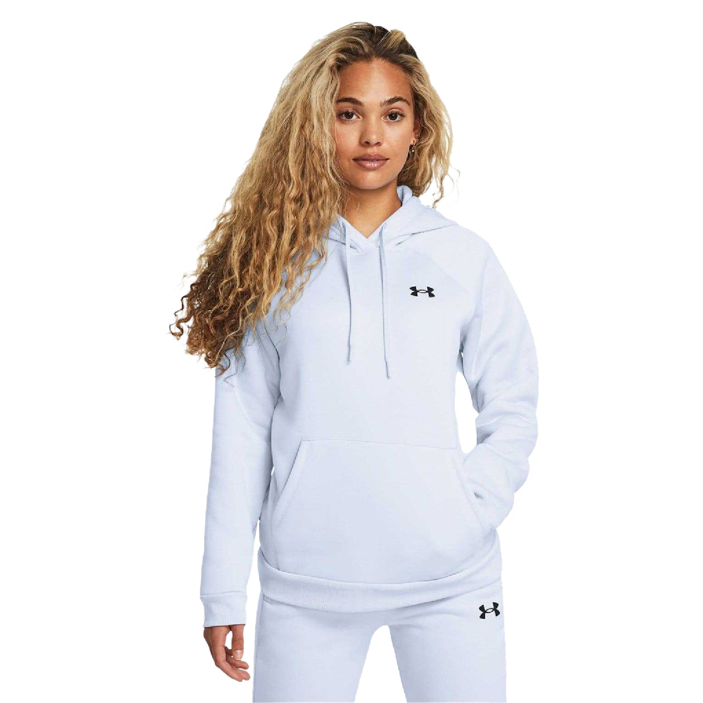Blue - Side - Under Armour Womens-Ladies Fleece Hoodie