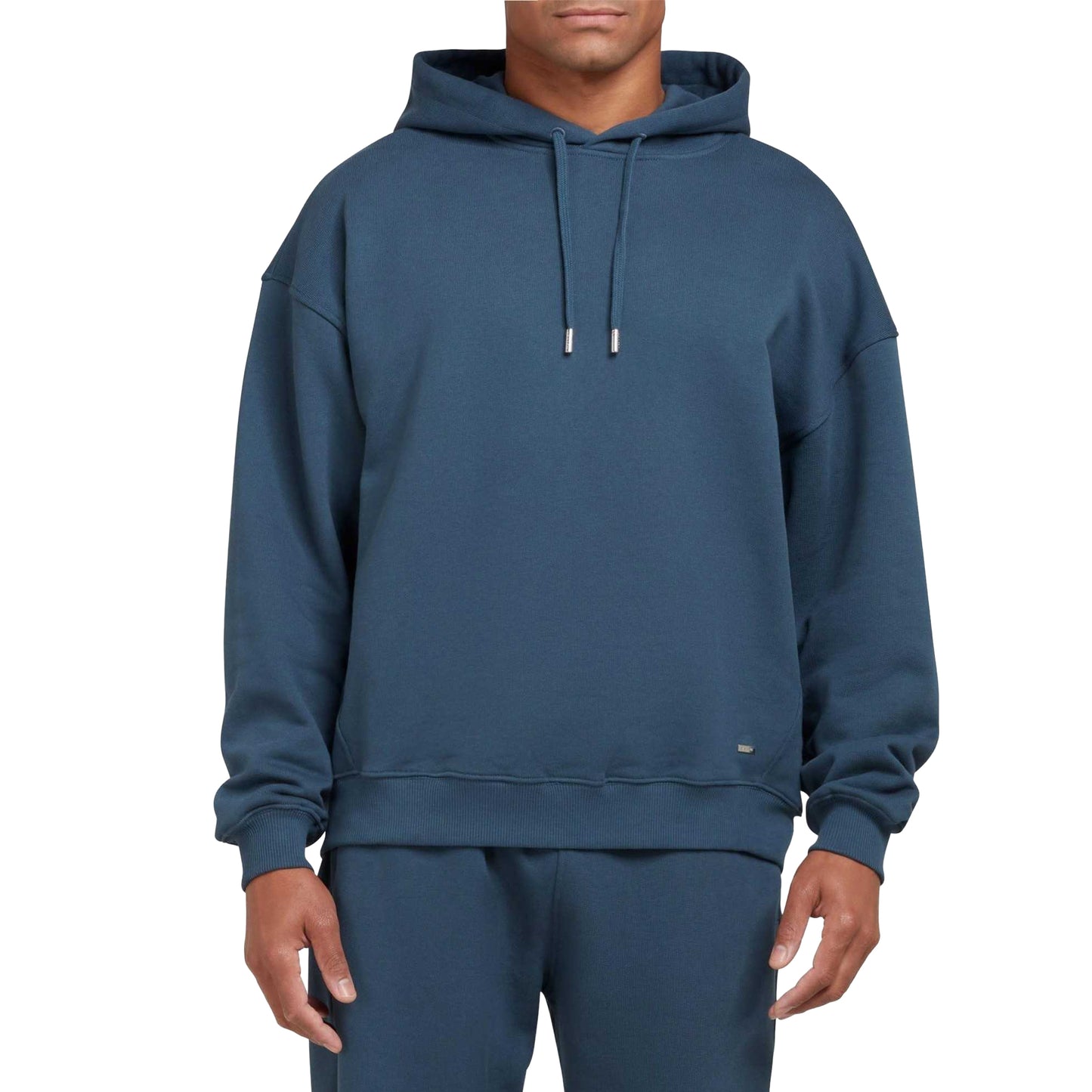 Navy - Side - Mallet Mens Graphic Loopback Hoodie