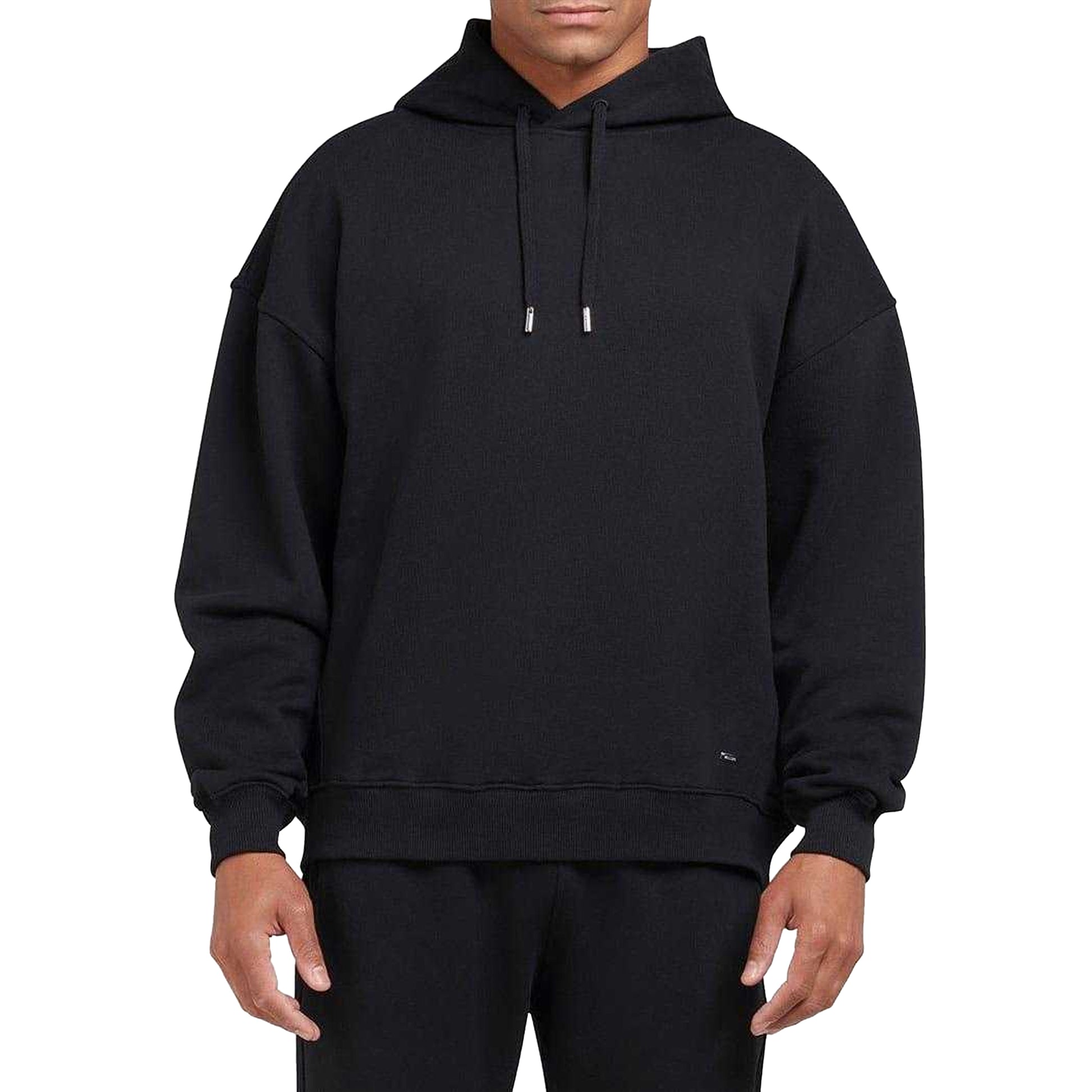 Black - Side - Mallet Mens Graphic Loopback Hoodie