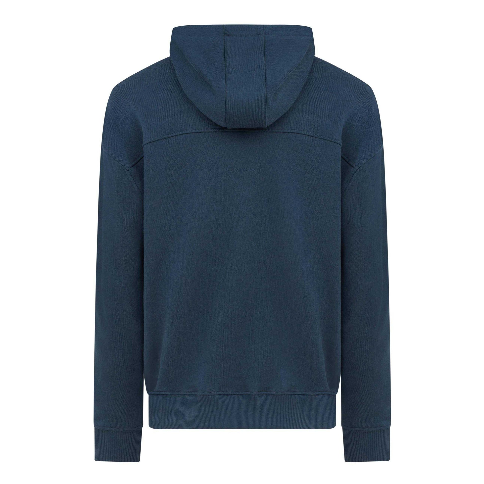 Navy - Back - Mallet Mens Graphic Loopback Hoodie